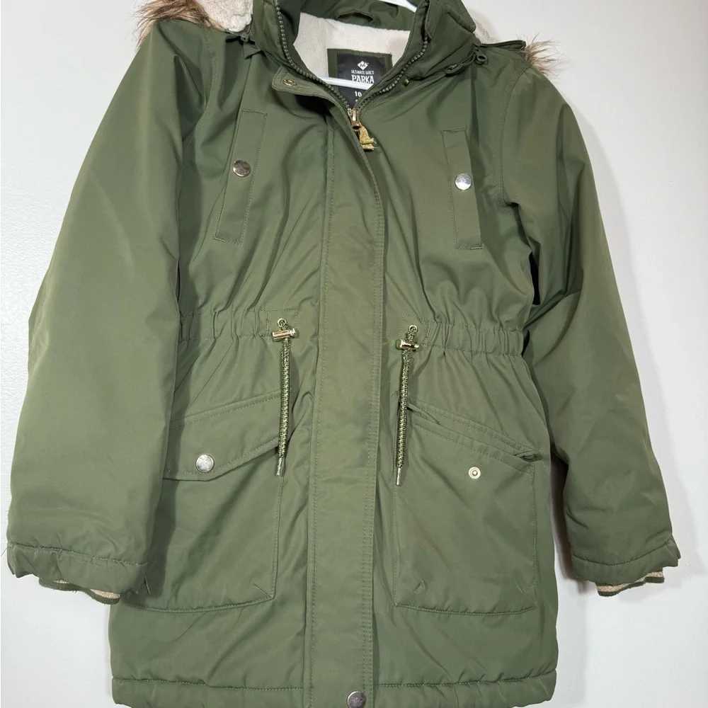 Olive Green Kids Raincoat